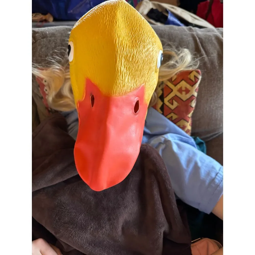 Rubber Duck Mask Yellow Costume Prop Novelty Halloween Cosplay‎ Accessory